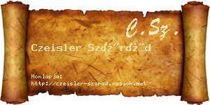 Czeisler Szórád névjegykártya